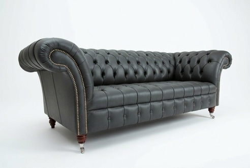 Living Room Chesterfield Sofa Couch Design Textile Couches Sofas Three Seater 225cm