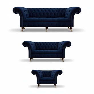 Living room complete furniture 3pcs sofas couch luxury armchairs textile furnishings