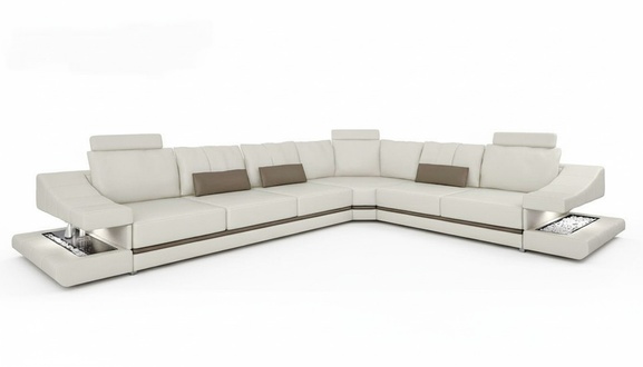 Living Room Corner Sofa Sleeper Modern Design Sofas Couches Furniture Leather L Shape New