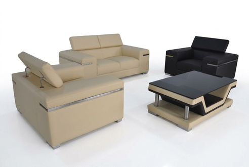 Living couch leather sofa landscape seating upholstery set corner 2+1+1 new sofas set