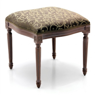 Living room designer stool wood textile footstool ottoman stool pouf