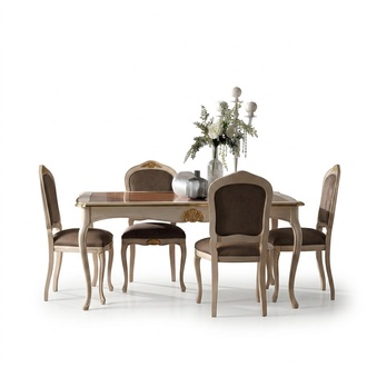 Living room furniture new dining room chairs wood luxury armchair chair brown upholstered chair