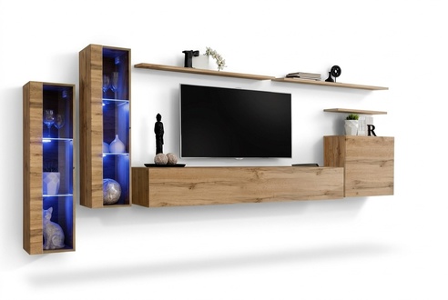 Living Room Furniture Set 7pcs Luxury Furniture Designer Wall Cabinet Wall Shelf