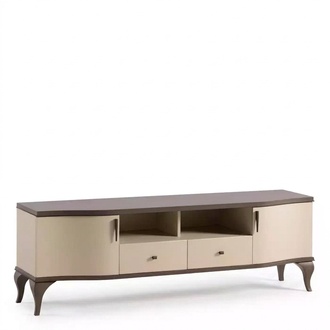 Living Room Furniture Living Wall tv Stand Wall Shelf Wood Beige Modern Sideboard
