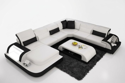 Living Landscape Extra Luxury Class Corner Sofa Couch - Corner Sets Leather Sofa Sofa