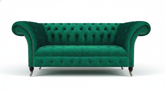 Living room luxury sofa three-seater couch Chesterfield upholstered furniture interior design