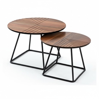 Living Room Set 2x Coffee Tables Side Tables Round Tables