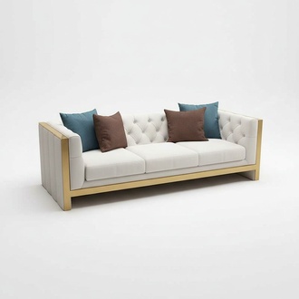 Living room set sofa 3+1 seater luxurious white sofas design leather new