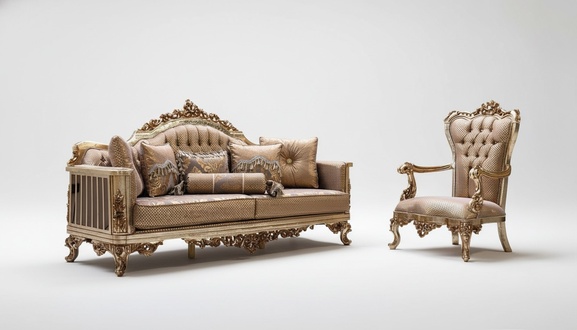 Living Room Set Sofa Set 3+1 Seater Sofa Couch Classic Couches