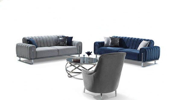 Living room sofa 3-seater relaxation set 3-piece lounge set complete sofa couch