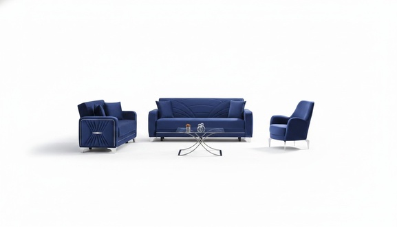 Living Room Sofa Complete 3+3+1 Seater Design Furniture Upholstered Furniture Set