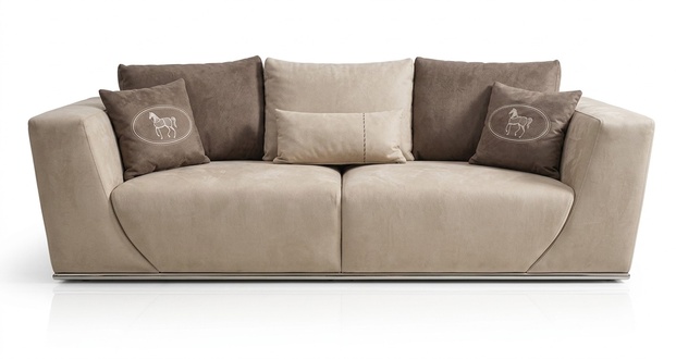Living Room Sofa Three-Seater Modern Sofa Couch Upholstered Furniture Textile Interior