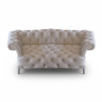 Living Room Sofa Two-Seater Couch Upholstered Leather Modern Upholstered Furniture Chesterfield