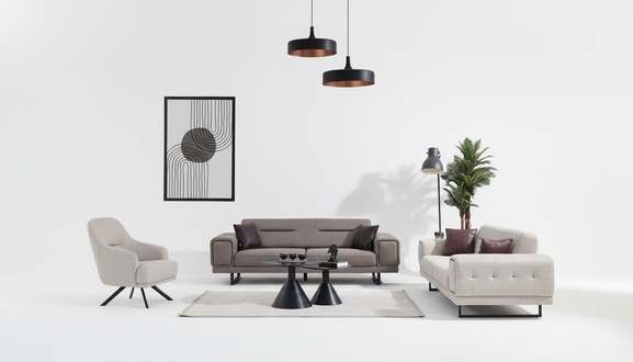 Living Room Sofas Complete Luxury 2x Three-Seater Sofa Modern Armchair Furniture