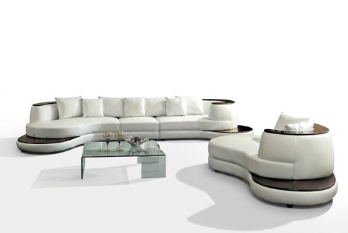 Corner sofa set with USB, island sofa leather sofa corner unit.