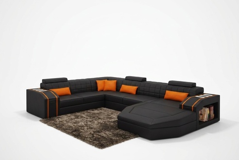 Living Room Corner Sofa Leather Sofa Couch Upholstery Set Seat Sofas