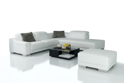 Living landscape upholstered corner sofa + USB set landscape leather seat 2711C