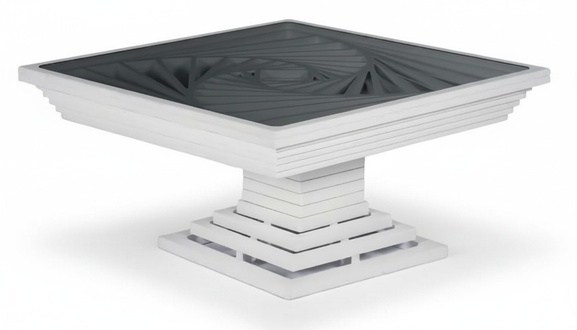 Square coffee table living room table side table white