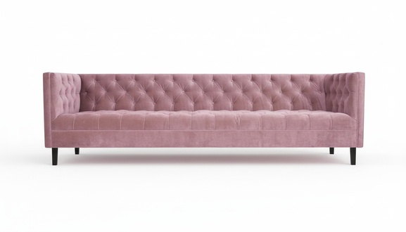 Living room textile four-seater sofa couch Chesterfield upholstered furniture furnishings