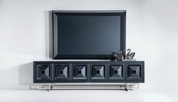 Living room TV cabinet tv stander cabinet lowboard new black