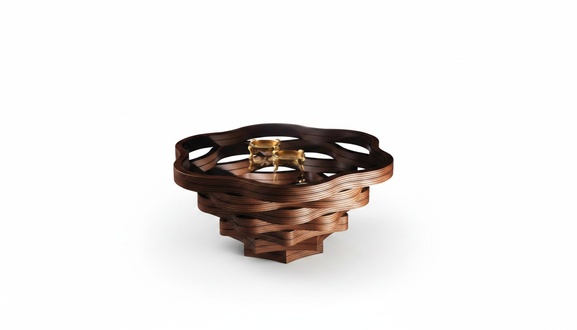 Living room wooden table coffee table brown modern freestanding