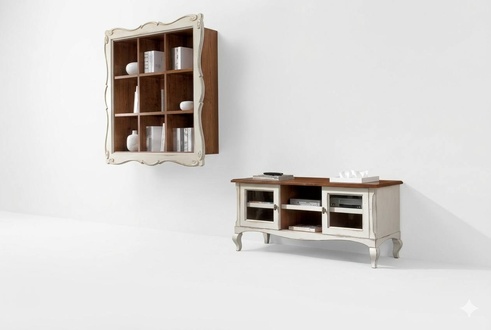 Wall Unit Living Room Lowboard Classic Design Set 2 pcs.