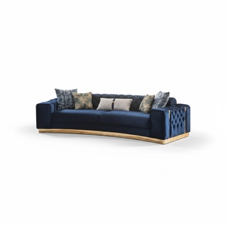 Luxurious 2x Chesterfield Sofas Noble Furniture Designer Upholstery 4-Seater