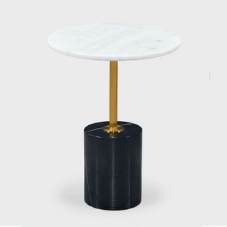 Luxury Black Side Table Living Room Storage Table Round Shape New