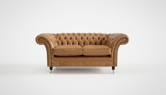 Luxury 2 seater couch upholstery sofa textile fabric Chesterfield couches set new