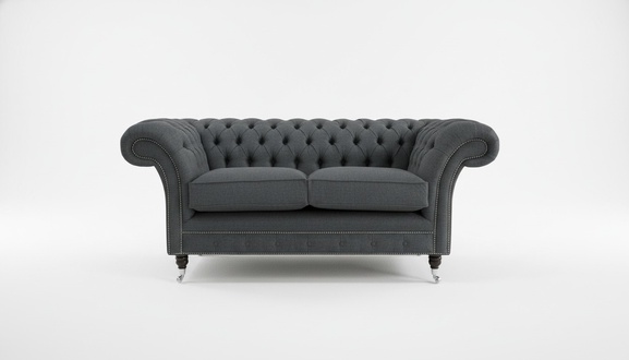 Luxury 2 seater couch upholstery sofa textile fabric couches Chesterfield set new