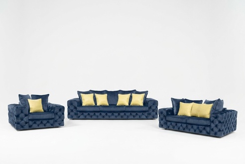 Luxury 4 Seater Couch Upholstery Sofa Leather Fabric Textile Couches Set Three Seater