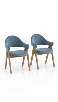 Luxury Armchair Set 10x Chair Group Seat Upholstery Leaning Chairs Set Wood Solid