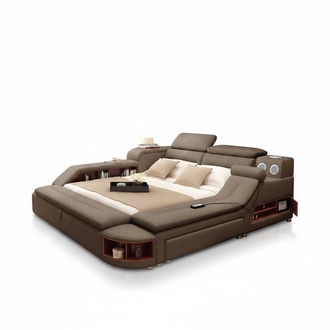 Luxury bed 180x200 multifunctional bedroom bed shelves new