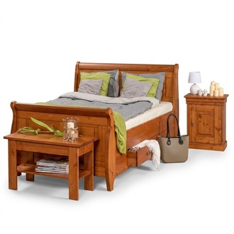 Luxury Bed 2x Bedside Table 3pcs Set Beds Double Bed Bedroom Hotel Marriage New