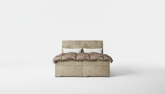 Luxury bed Designer bedroom upholstered furniture Modern double bed Boxspring bed