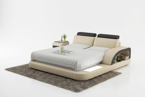 Luxury Bed Lighting Leather Bed Beds Sofa Big 140/160/180 LB8808