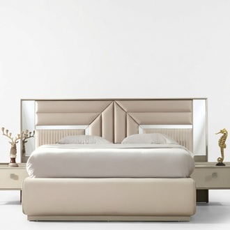 Luxury Bedroom Bed Design Double Bed Modern Furniture Wooden Beds