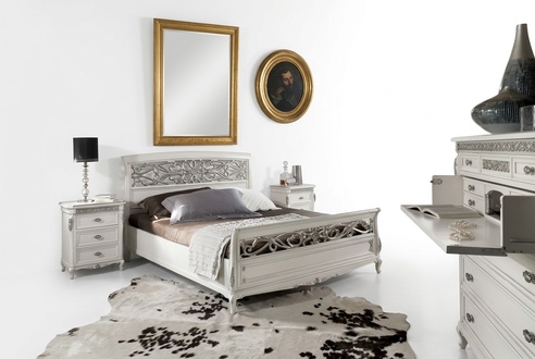 Luxury bedroom furniture 3 pieces. Set bed 2x bedside tables Modern design