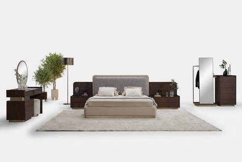 Luxury bedroom set 7 pieces Stylish sets Couch Upholstered furniture