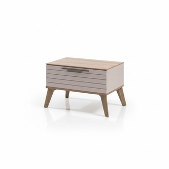 Luxury beige bedside table bedroom wooden furniture accessory