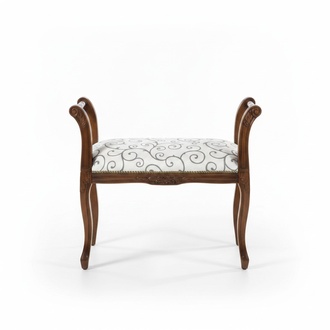 Luxury bench stool upholstery seat design textile fabric New seating furniture