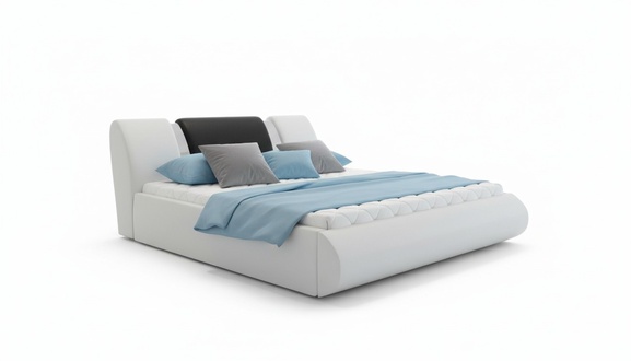 Luxury box spring bed black white beds bedroom furniture design double hotel