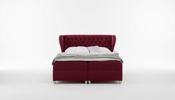 Luxury box spring bed double beds wood furnishings upholstered bed modern design