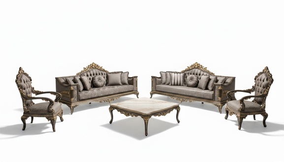 Luxury Chesterfield Classic Couch Set 3+3+1 Seater Stylish Sofas Sofa