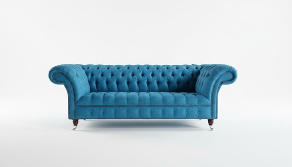 Luxury class Chesterfield 3 seater couch upholstery textile couches fabric sofa new