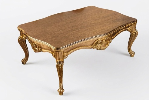 Luxury coffee table 136x90 baroque rococo tables rectangular decoration