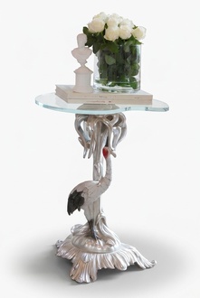 Luxury coffee table wood furniture classic tables baroque rococo table side table