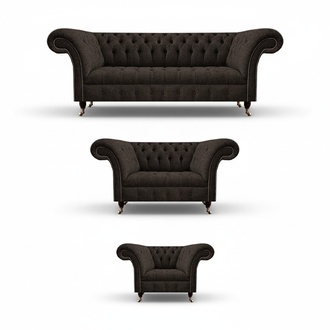 Luxury complete designer furniture upholstered furniture set 3 pcs sofas couch
