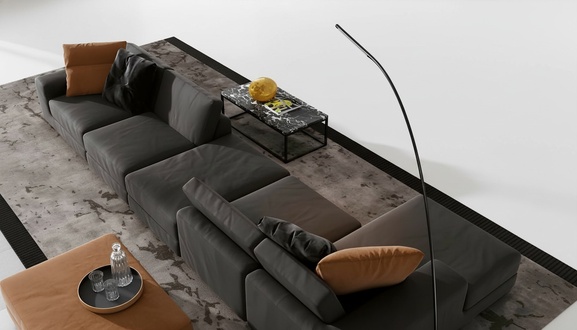 Luxury Corner Sofa L-shape Sofa Modern Living Room Textile Upholstery Design Corner New