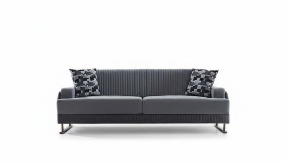 Luxury couch three-seater sofa design lounge sofas 3-seater cushions gray